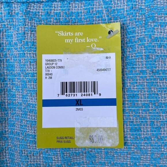 QMack Womens Mini Skirt Size XL Blue Western Preppy Academia Bold Y2K - Picture 6 of 7